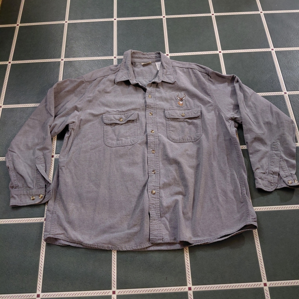 Brother Gray Crewneck Shirt with Green and Orange Label